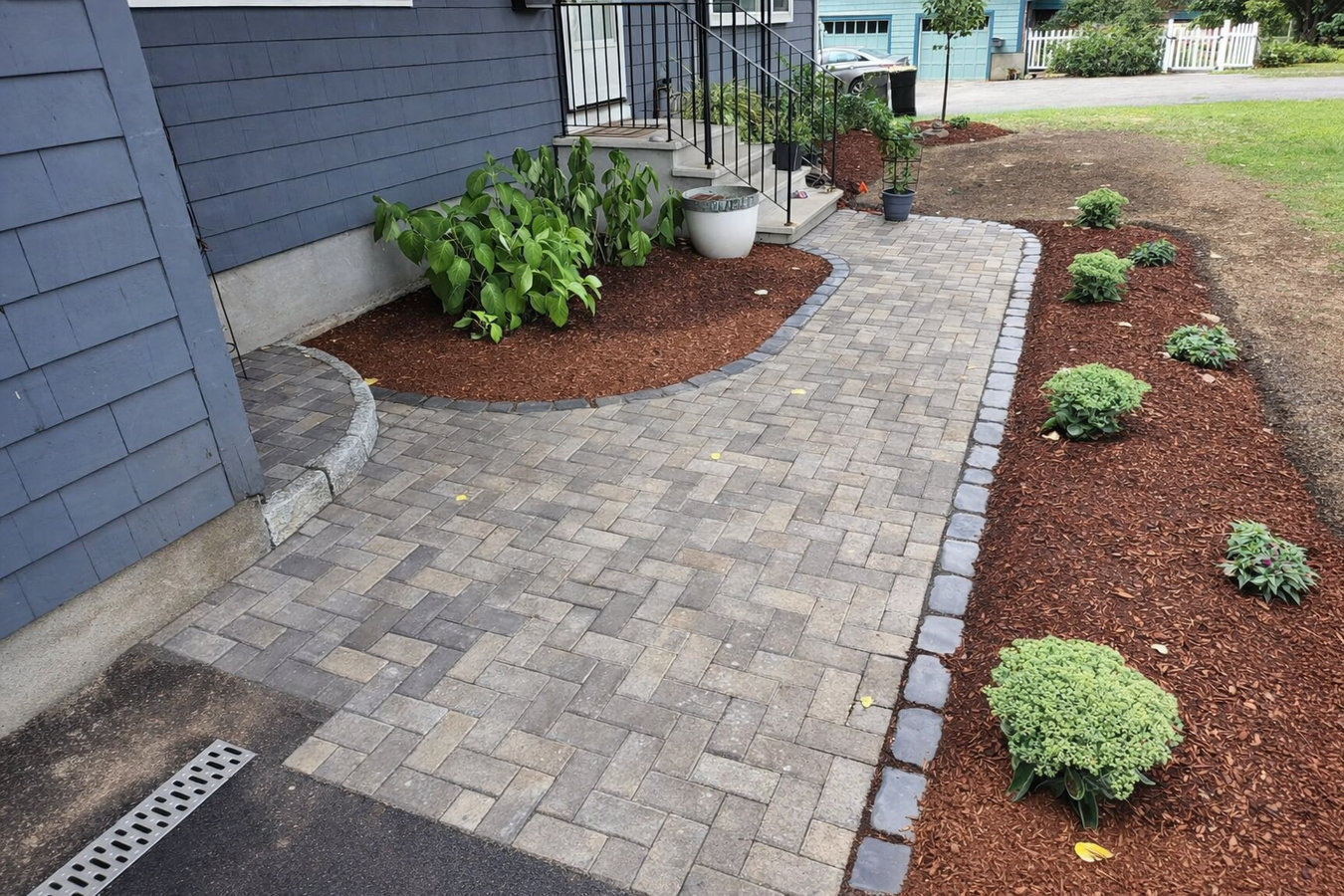 Concrete patio construction